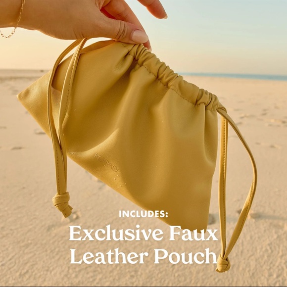 Kopari Mustard Vegan Leather Clutch - pouch only - Picture 5 of 7